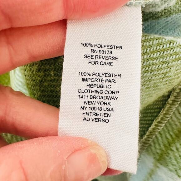 For The Republic Womens M Cropped Jacket Shacket Green Plaid Outdoor Button - Picture 6 of 10